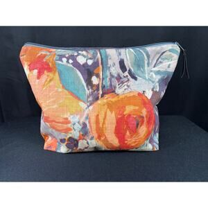 Lage Handmade Floral Bag Unique Satchel One of a Kind Pouch Purple Velour